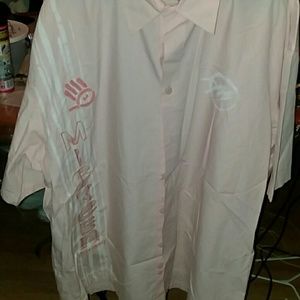 Mens Miskeen 3XL short sleeve pink shirt